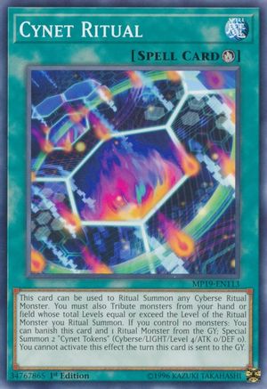 Cynet Ritual (MP19-EN113) - 2019 Gold Sarcophagus Tin Mega Pack 1st Edition