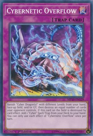 Cybernetic Overflow (MP19-EN129) - 2019 Gold Sarcophagus Tin Mega Pack Unlimited
