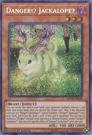 Danger!? Jackalope? (MP19-EN139) - 2019 Gold Sarcophagus Tin Mega Pack Unlimited