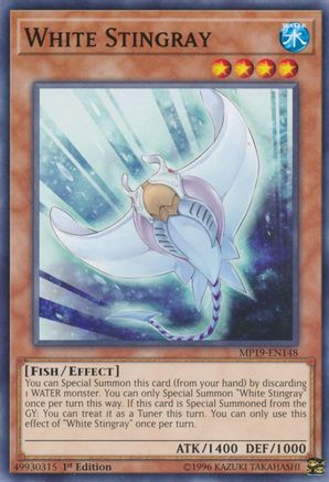 White Stingray (MP19-EN148) - 2019 Gold Sarcophagus Tin Mega Pack Unlimited