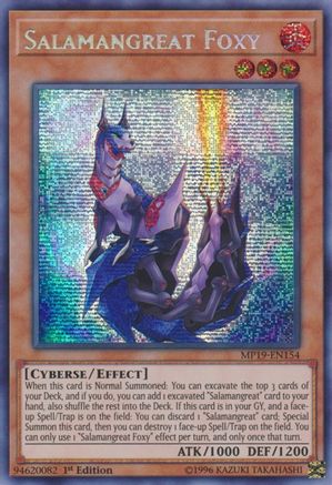 Salamangreat Foxy (MP19-EN154) - 2019 Gold Sarcophagus Tin Mega Pack 1st Edition