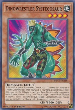 Dinowrestler Systegosaur (MP19-EN159) - 2019 Gold Sarcophagus Tin Mega Pack Unlimited