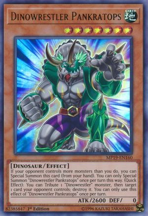 Dinowrestler Pankratops (MP19-EN160) - 2019 Gold Sarcophagus Tin Mega Pack Unlimited