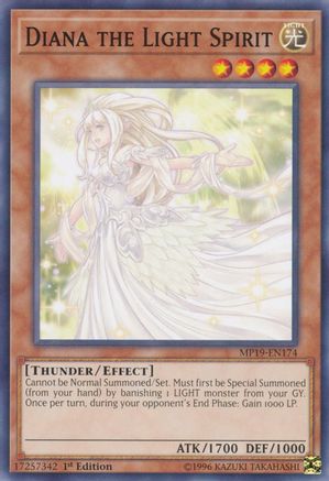 Diana the Light Spirit (MP19-EN174) - 2019 Gold Sarcophagus Tin Mega Pack 1st Edition