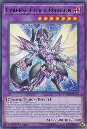 Cyberse Clock Dragon (MP19-EN180) - 2019 Gold Sarcophagus Tin Mega Pack Unlimited