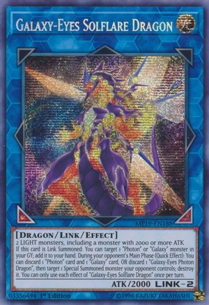 Galaxy-Eyes Solflare Dragon (MP19-EN188) - 2019 Gold Sarcophagus Tin Mega Pack 1st Edition