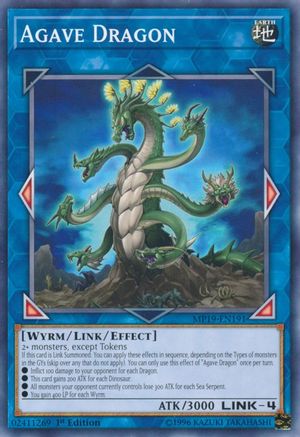 Agave Dragon (MP19-EN191) - 2019 Gold Sarcophagus Tin Mega Pack 1st Edition