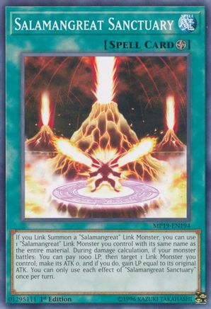Salamangreat Sanctuary (MP19-EN194) - 2019 Gold Sarcophagus Tin Mega Pack 1st Edition