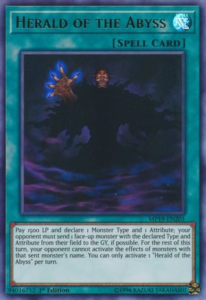 Herald of the Abyss (MP19-EN201) - 2019 Gold Sarcophagus Tin Mega Pack Unlimited