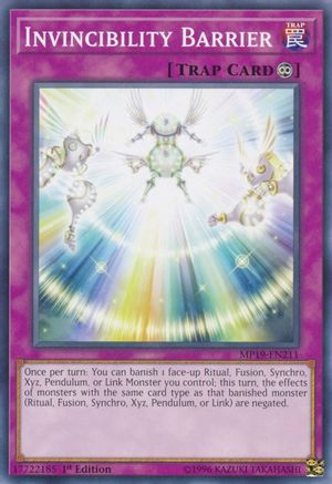 Invincibility Barrier (MP19-EN211) - 2019 Gold Sarcophagus Tin Mega Pack 1st Edition