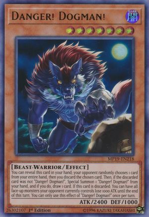Danger! Dogman! (MP19-EN218) - 2019 Gold Sarcophagus Tin Mega Pack 1st Edition