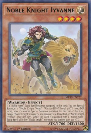 Noble Knight Iyvanne (MP19-EN222) - 2019 Gold Sarcophagus Tin Mega Pack 1st Edition