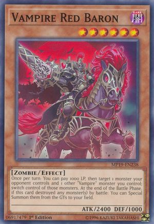 Vampire Red Baron (MP19-EN238) - 2019 Gold Sarcophagus Tin Mega Pack 1st Edition
