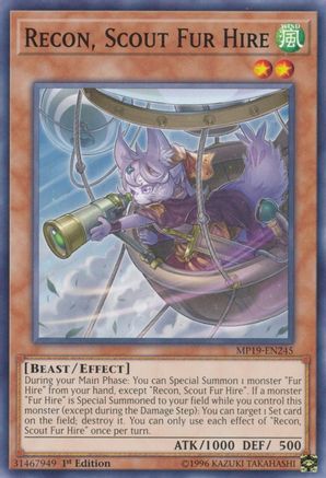 Recon, Scout Fur Hire (MP19-EN245) - 2019 Gold Sarcophagus Tin Mega Pack 1st Edition