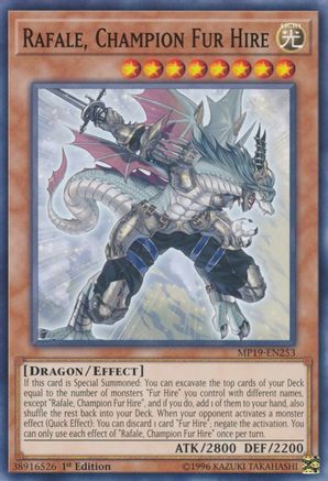 Rafale, Champion Fur Hire (MP19-EN253) - 2019 Gold Sarcophagus Tin Mega Pack Unlimited