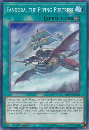 Fandora, the Flying Furtress (MP19-EN254) - 2019 Gold Sarcophagus Tin Mega Pack 1st Edition