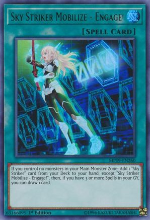 Sky Striker Mobilize - Engage! (MP19-EN260) - 2019 Gold Sarcophagus Tin Mega Pack 1st Edition