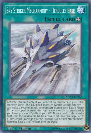 Sky Striker Mecharmory - Hercules Base (MP19-EN267) - 2019 Gold Sarcophagus Tin Mega Pack Unlimited