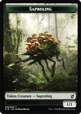 Saproling // Morph Double-Sided Token (C19-19 // 27) - Commander 2019