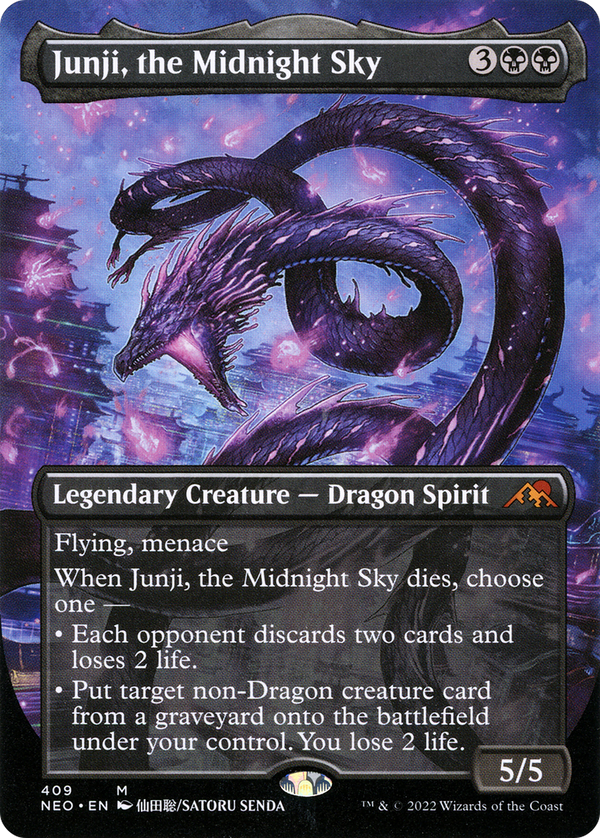 Junji, the Midnight Sky (Borderless Alternate Art) [Kamigawa: Neon Dynasty]