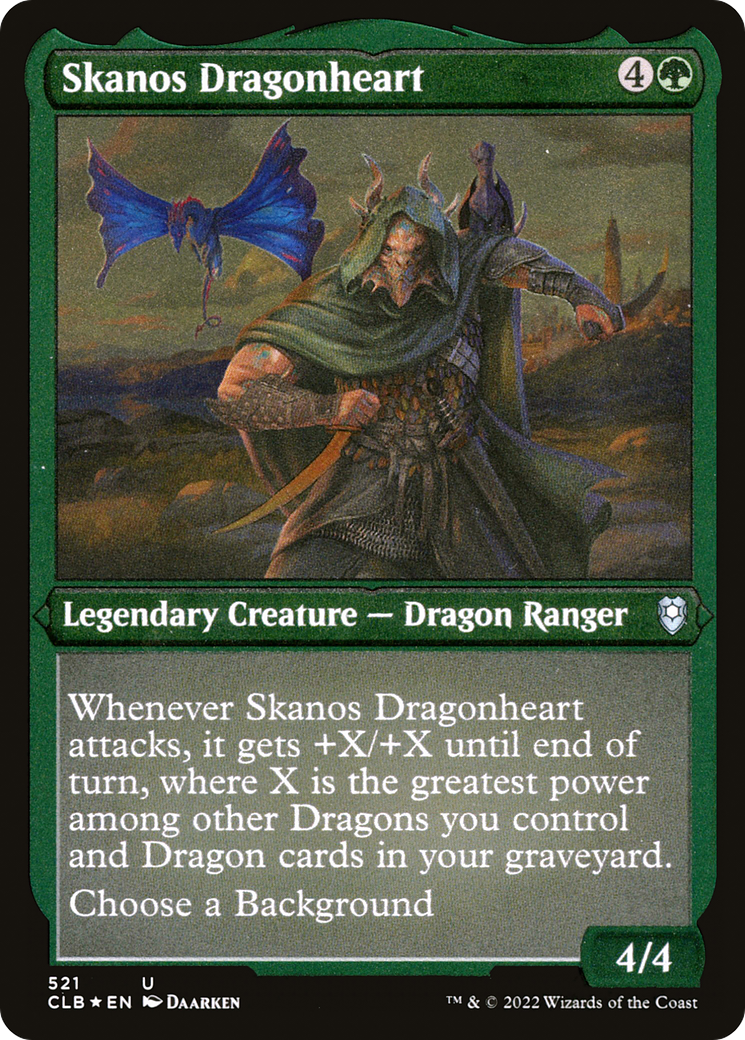 Skanos Dragonheart (Foil Etched) [Commander Legends: Battle for Baldur's Gate]