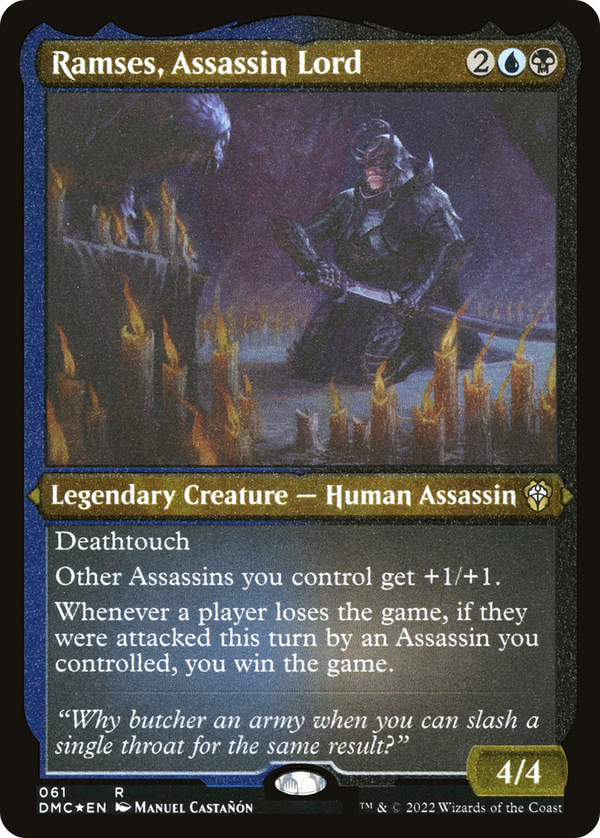 Ramses, Assassin Lord (Foil Etched) [Dominaria United Commander]