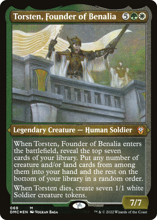 Torsten, Founder of Benalia (Foil Etched) [Dominaria United Commander]