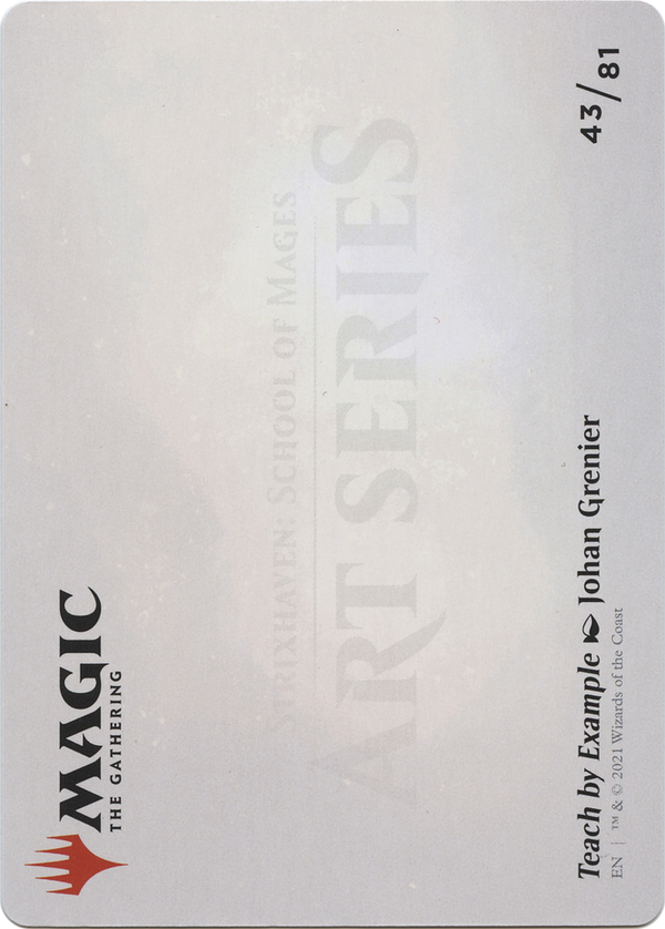Teach by Example // Teach by Example (ASTX-043) - Strixhaven Art Series (Borderless) Foil