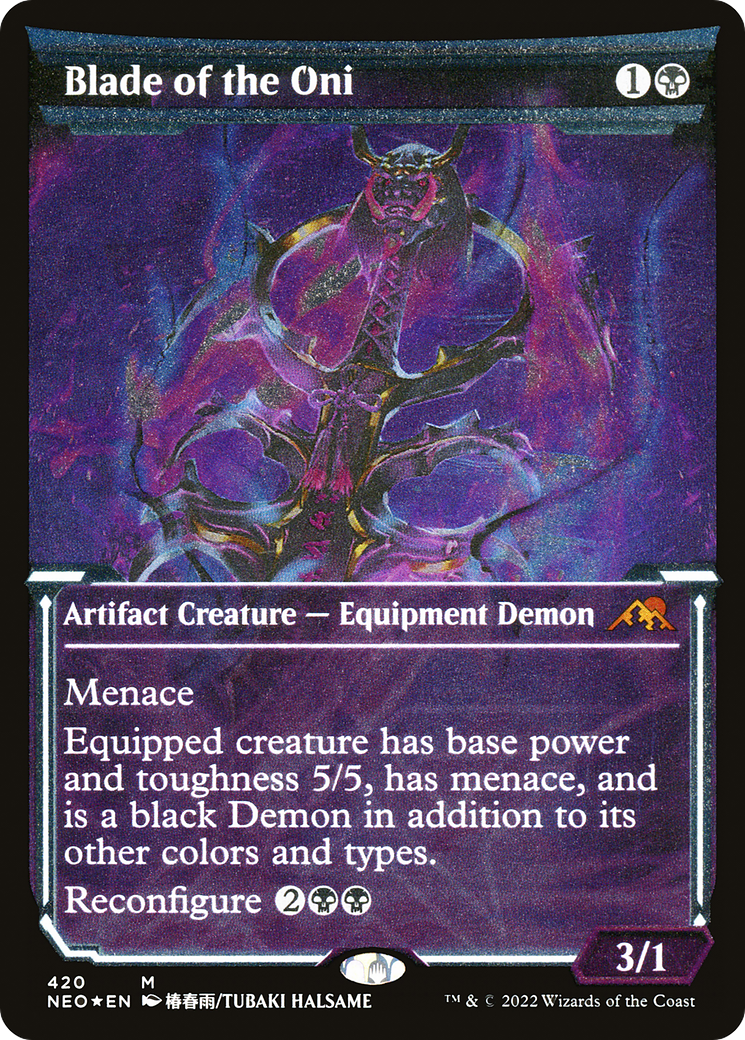 Blade of the Oni (Foil Etched) [Kamigawa: Neon Dynasty]