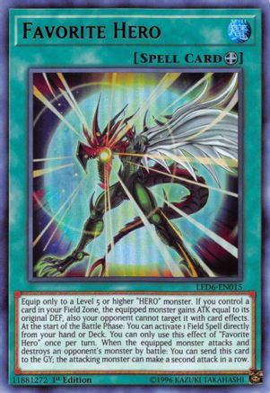 Favorite Hero (LED6-EN015) - Legendary Duelists: Magical Hero 1st Edition