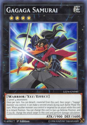 Gagaga Samurai (LED6-EN040) - Legendary Duelists: Magical Hero 1st Edition
