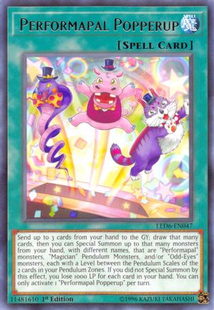 Performapal Popperup (LED6-EN047) - Legendary Duelists: Magical Hero 1st Edition