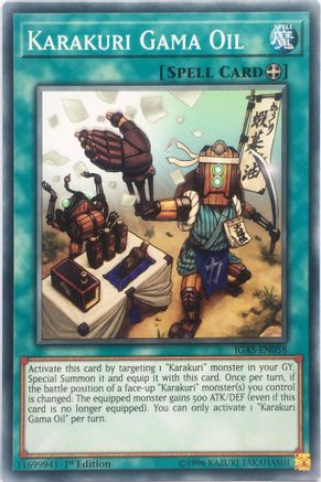 Karakuri Gama Oil (IGAS-EN058) - Ignition Assault 1st Edition