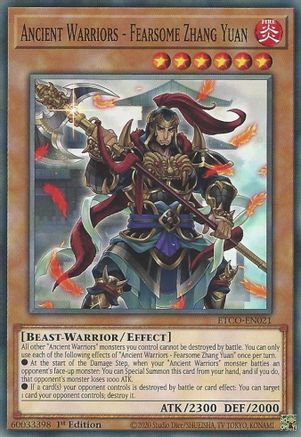 Ancient Warriors - Fearsome Zhang Yuan (ETCO-EN021) - Eternity Code 1st Edition