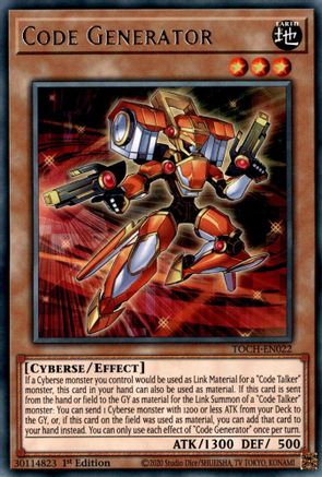 Code Generator (TOCH-EN022) - Toon Chaos 1st Edition
