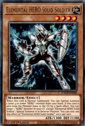 Elemental HERO Solid Soldier (TOCH-EN040) - Toon Chaos 1st Edition
