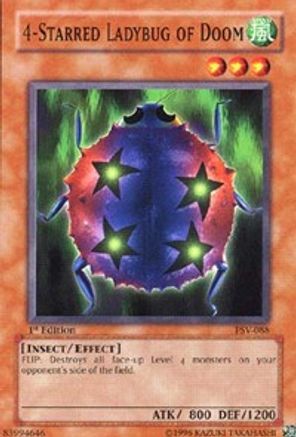 4-Starred Ladybug of Doom (PSV-088) - Pharaoh's Servant 1st Edition
