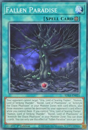 Fallen Paradise (SDSA-EN021) - Structure Deck: Sacred Beasts 1st Edition