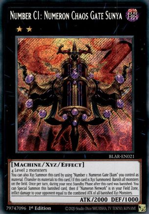 Number C1: Numeron Chaos Gate Sunya (BLAR-EN021) - Battles of Legend: Armageddon 1st Edition