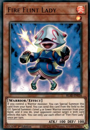 Fire Flint Lady (BLAR-EN034) - Battles of Legend: Armageddon 1st Edition