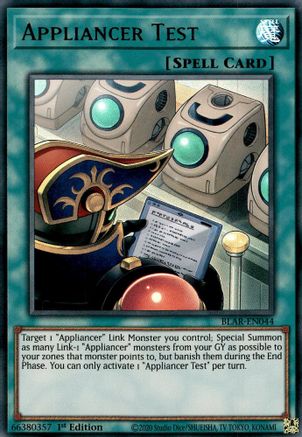 Appliancer Test (BLAR-EN044) - Battles of Legend: Armageddon 1st Edition