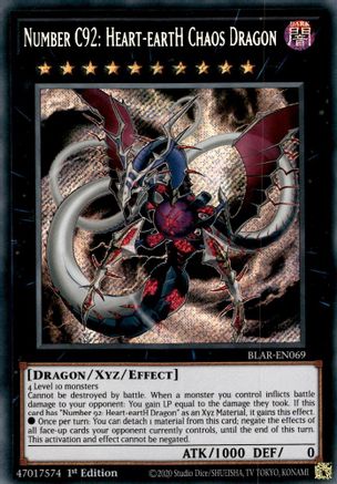 Number C92: Heart-eartH Chaos Dragon (BLAR-EN069) - Battles of Legend: Armageddon 1st Edition