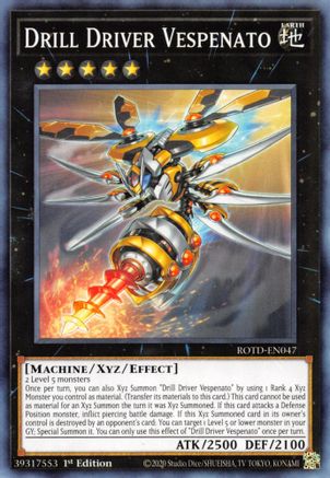 Drill Driver Vespenato (ROTD-EN047) - Rise of the Duelist 1st Edition