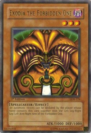 Exodia the Forbidden One (LOB-124) - The Legend of Blue Eyes White Dragon 1st Edition