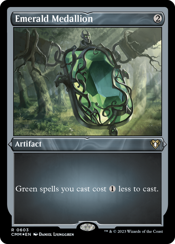 Emerald Medallion (Foil Etched) [Commander Masters]