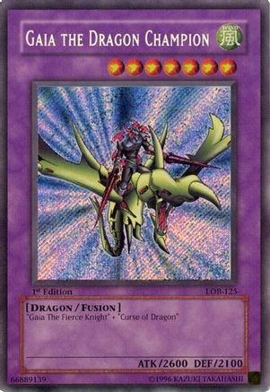 Gaia the Dragon Champion (LOB-125) - The Legend of Blue Eyes White Dragon 1st Edition