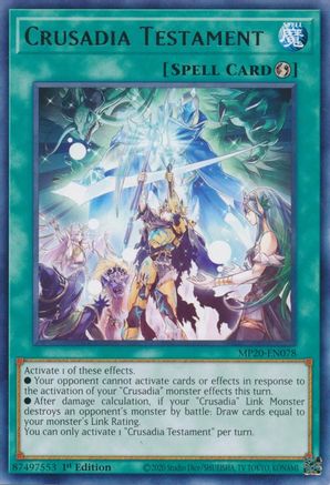 Crusadia Testament (MP20-EN078) - 2020 Tin of Lost Memories 1st Edition