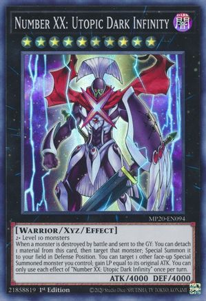 Number XX: Utopic Dark Infinity (MP20-EN094) - 2020 Tin of Lost Memories 1st Edition