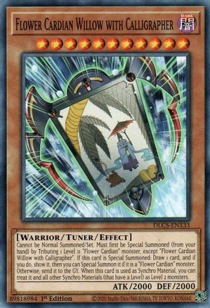 Flower Cardian Willow with Calligrapher (DLCS-EN133) - Dragons of Legend: The Complete Series 1st Edition