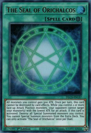 The Seal of Orichalcos (DLCS-EN137) - Dragons of Legend: The Complete Series 1st Edition